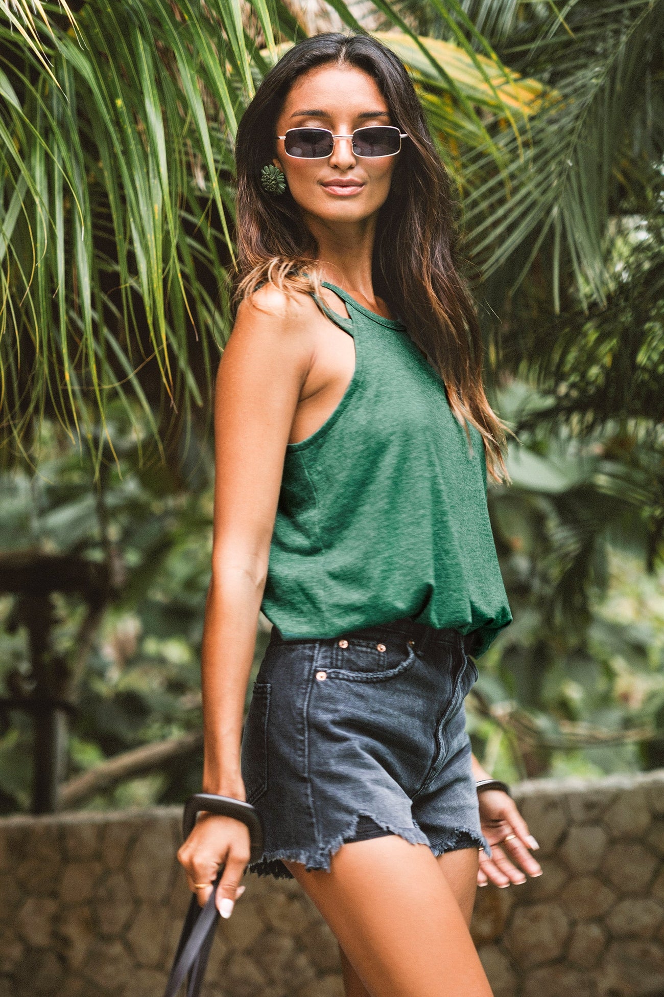Slub Knit Strappy Cami