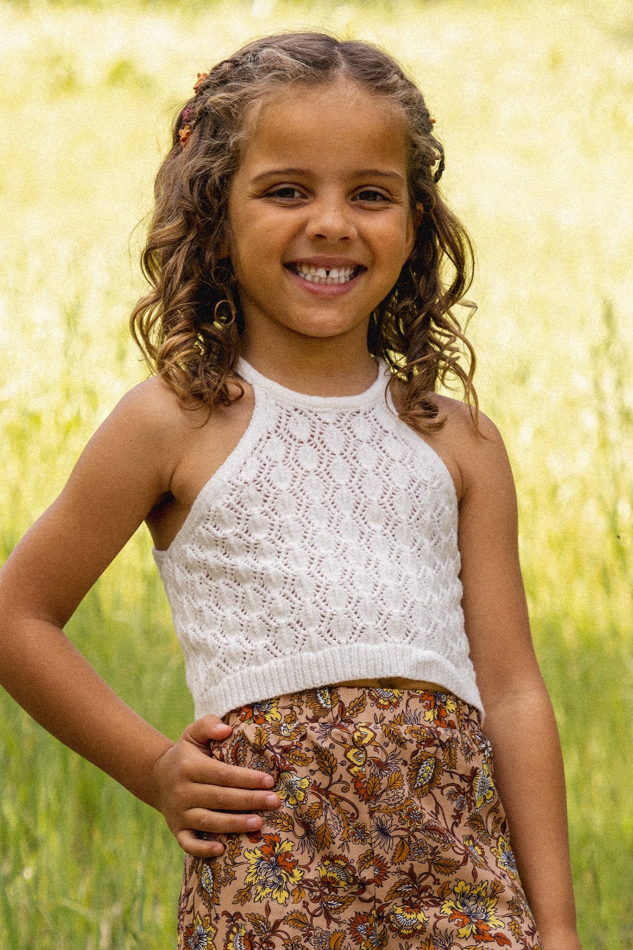 Girls Vacation Crochet Halter Top