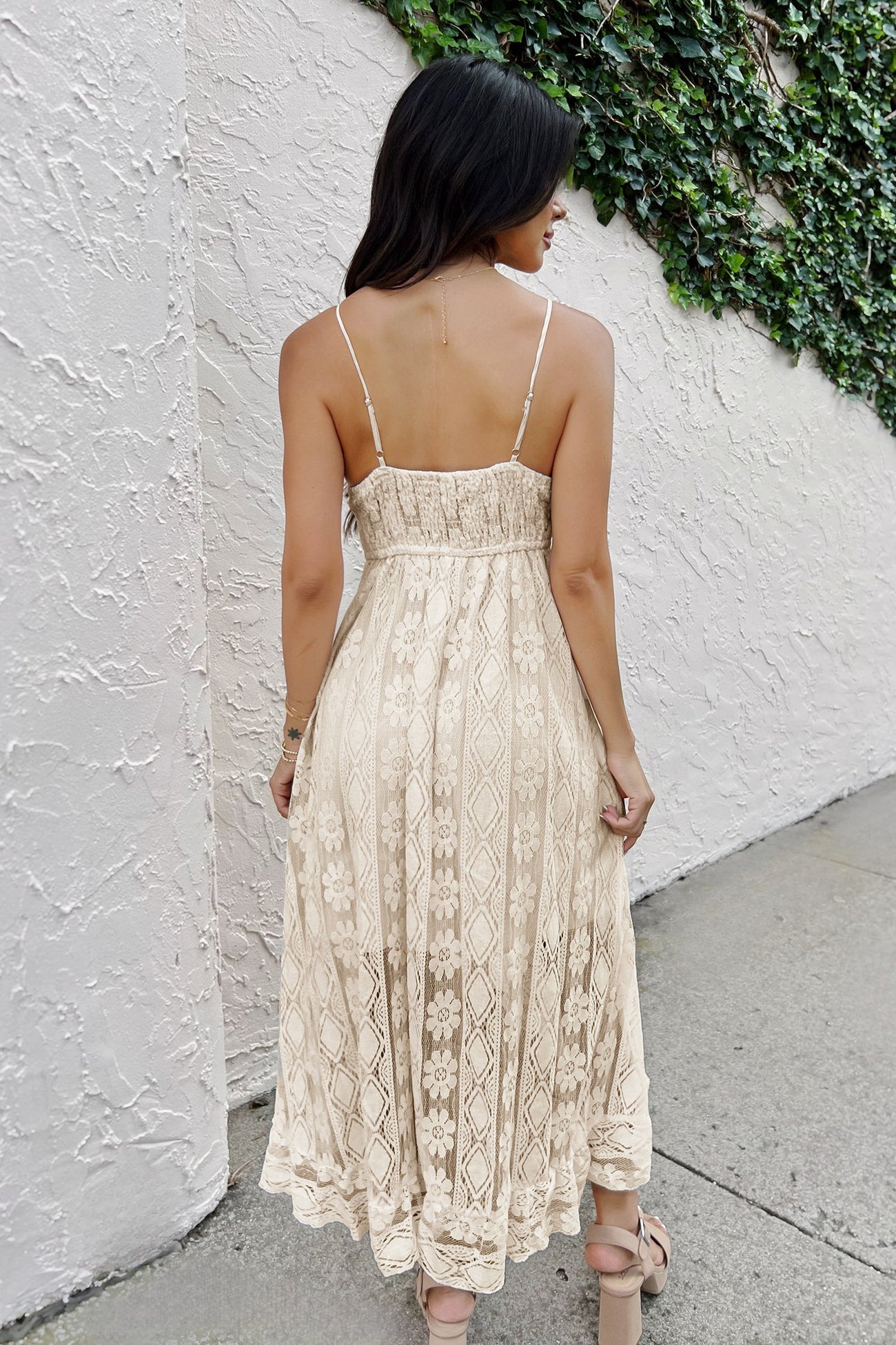 Astrid Sleeveless V-neck Tassel Ruching Dress