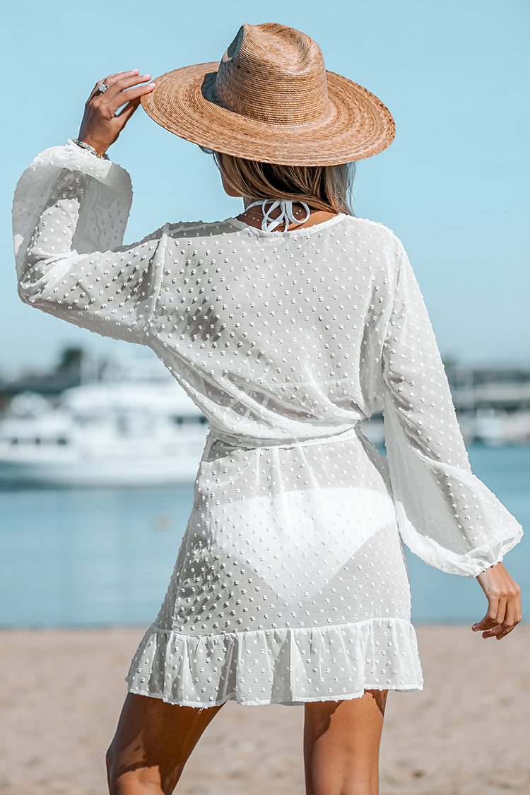 Nikita Belted Clip Dot Cover-Up Dress
