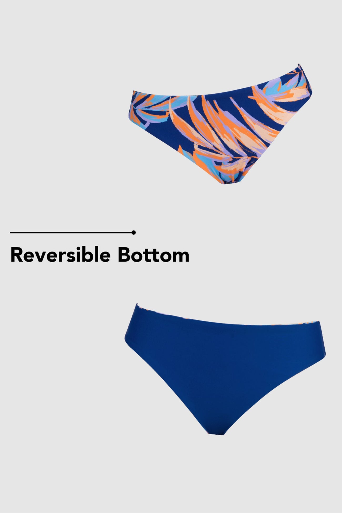 Tropical Cross Back Top & Reversible Low-Rise Bikini Set