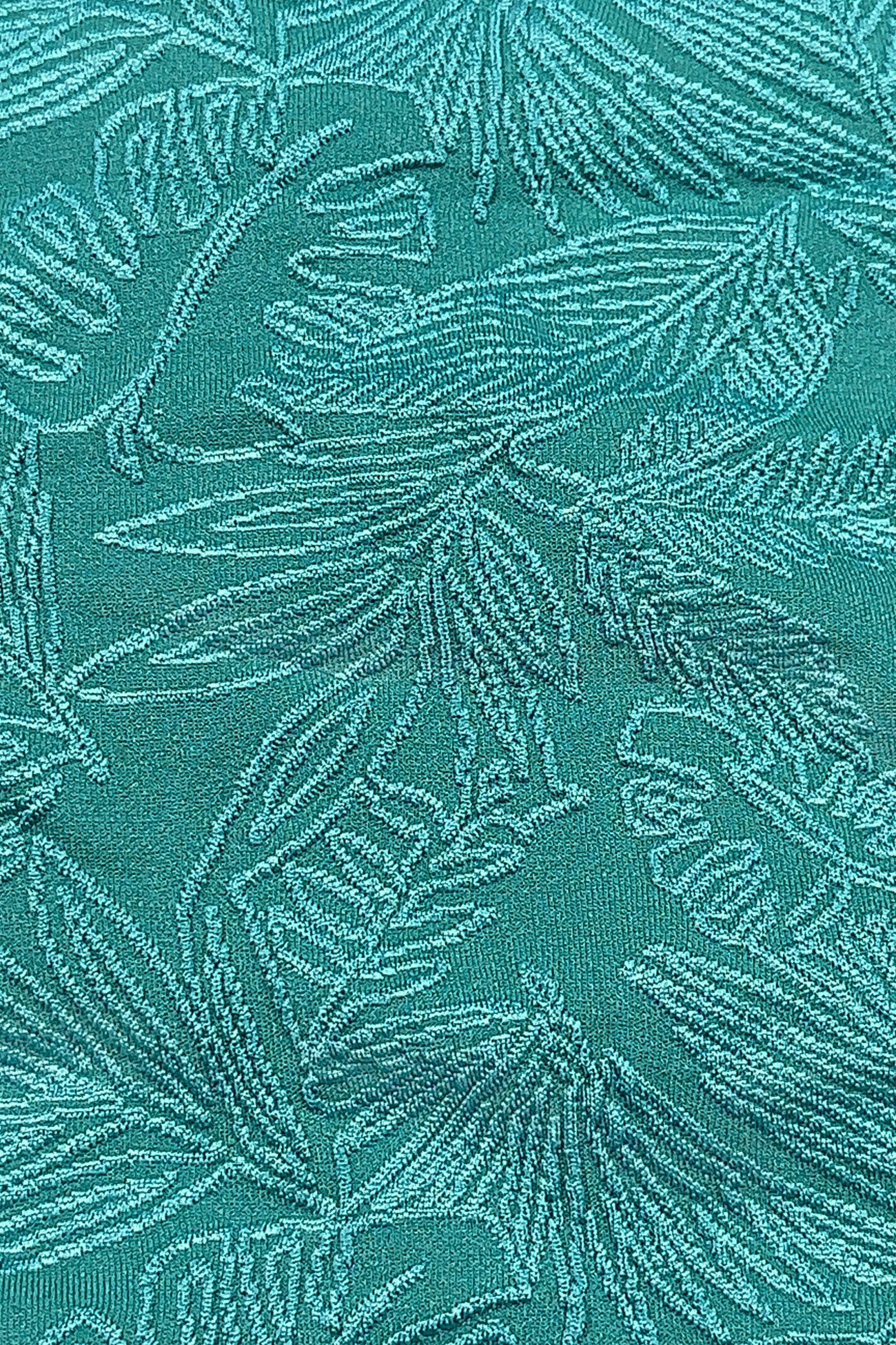 Lined Leaves Textured Cutout Lace-Up One Piece Swimsuit