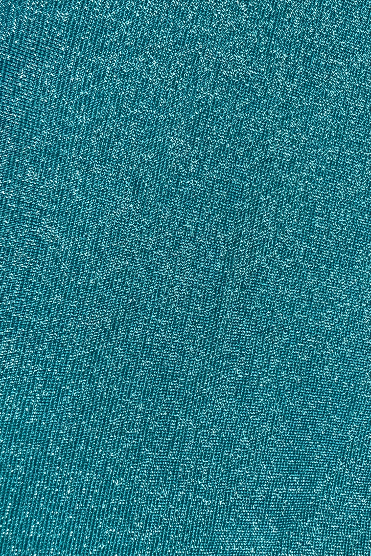 Sparking Lurex Ruched O-Ring Cheeky Teal One Piece Swimsuit