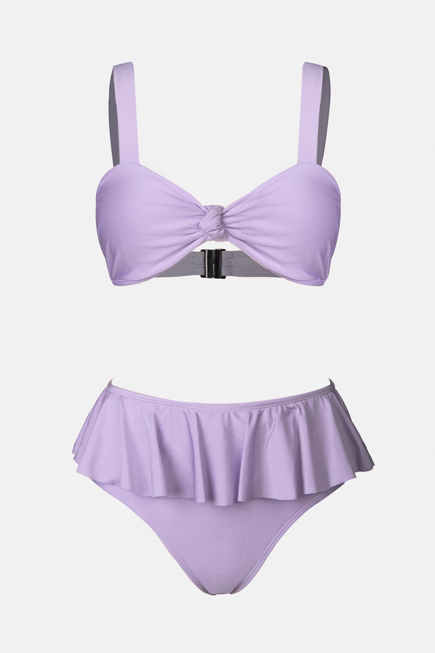 Knotted Bralette & Flounce Bikini Set