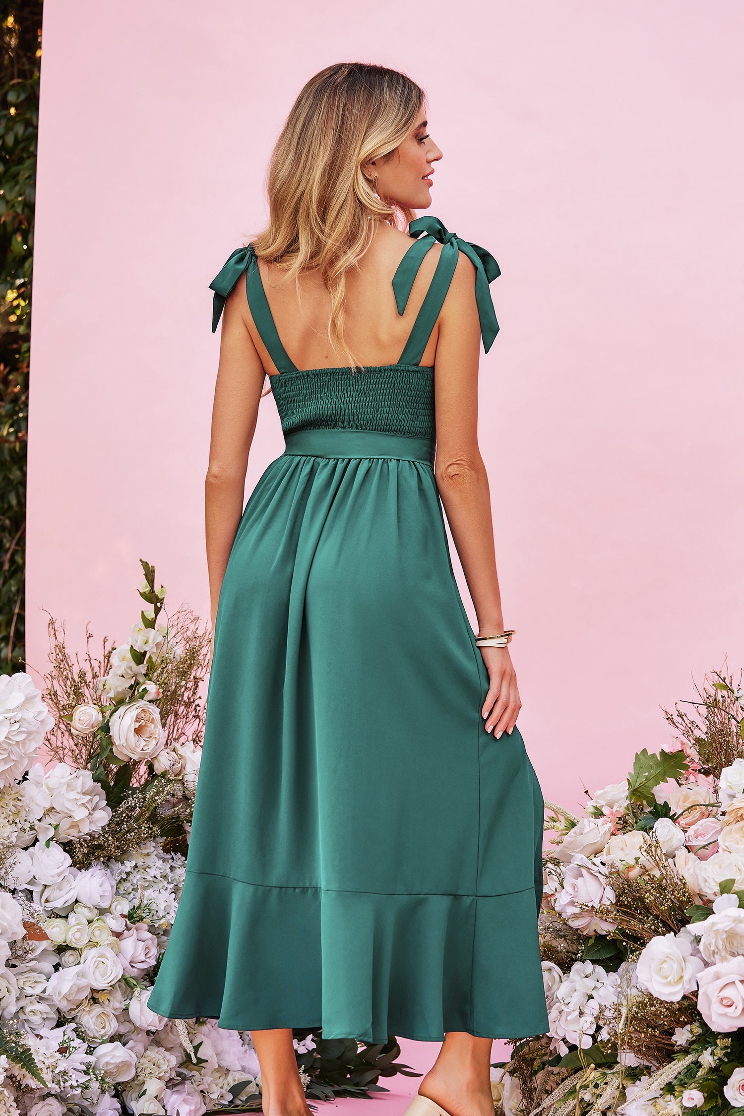 X Madison Love Belted Bow Tie Strap Dress