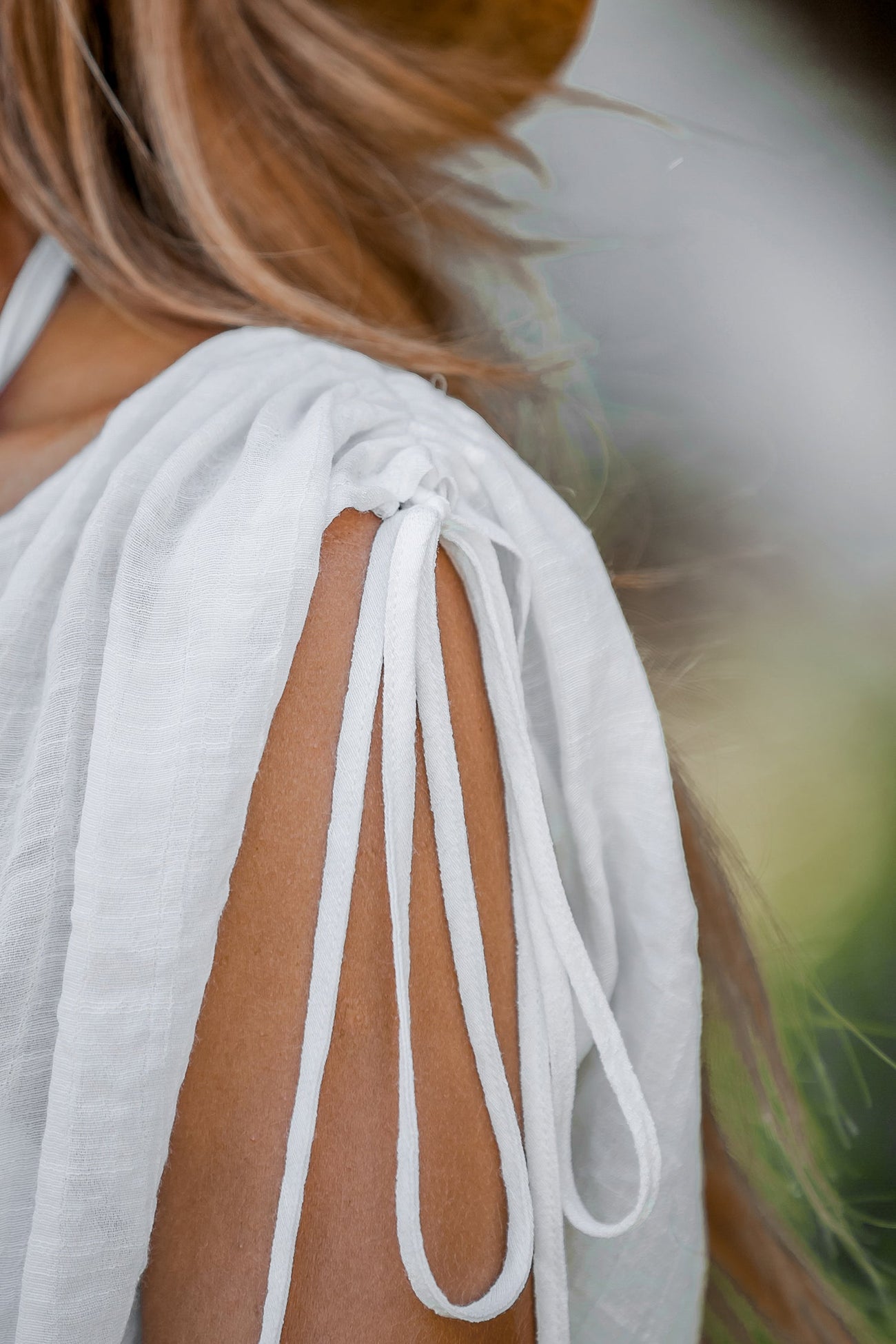 Ruched Drawstring Cover-Up Dress