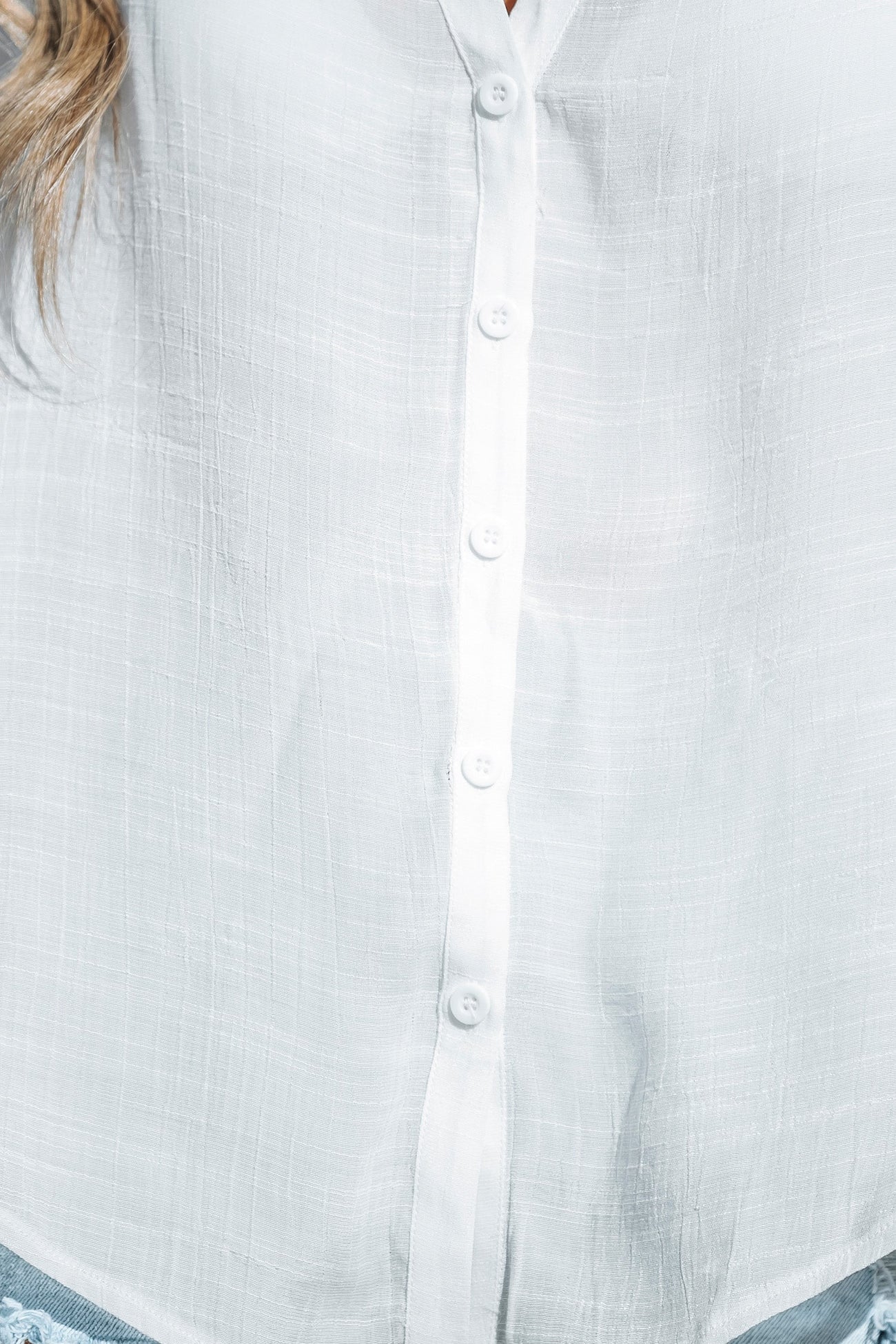 Semi-Sheer White Cover-Up Shirt