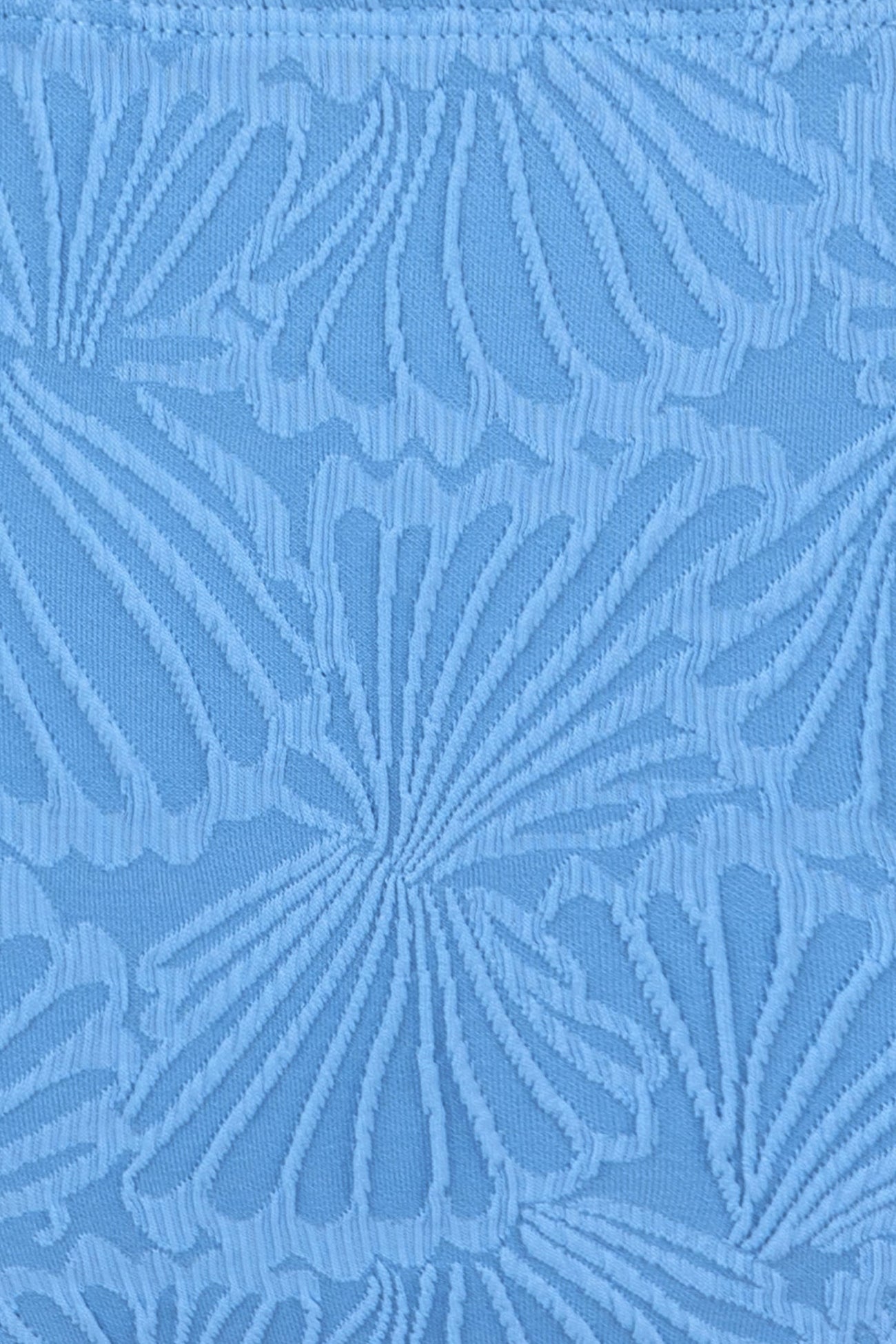 Blue Texture Lace-Up Top & Cheeky Bikini Set