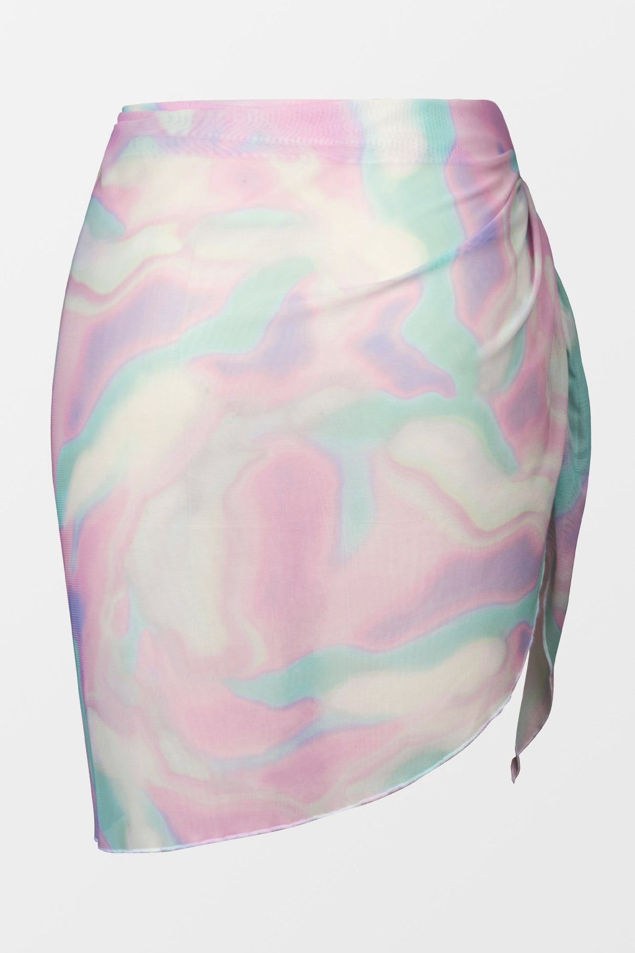 X STASSIE Abstract Abalone Mesh Cover-Up Sarong
