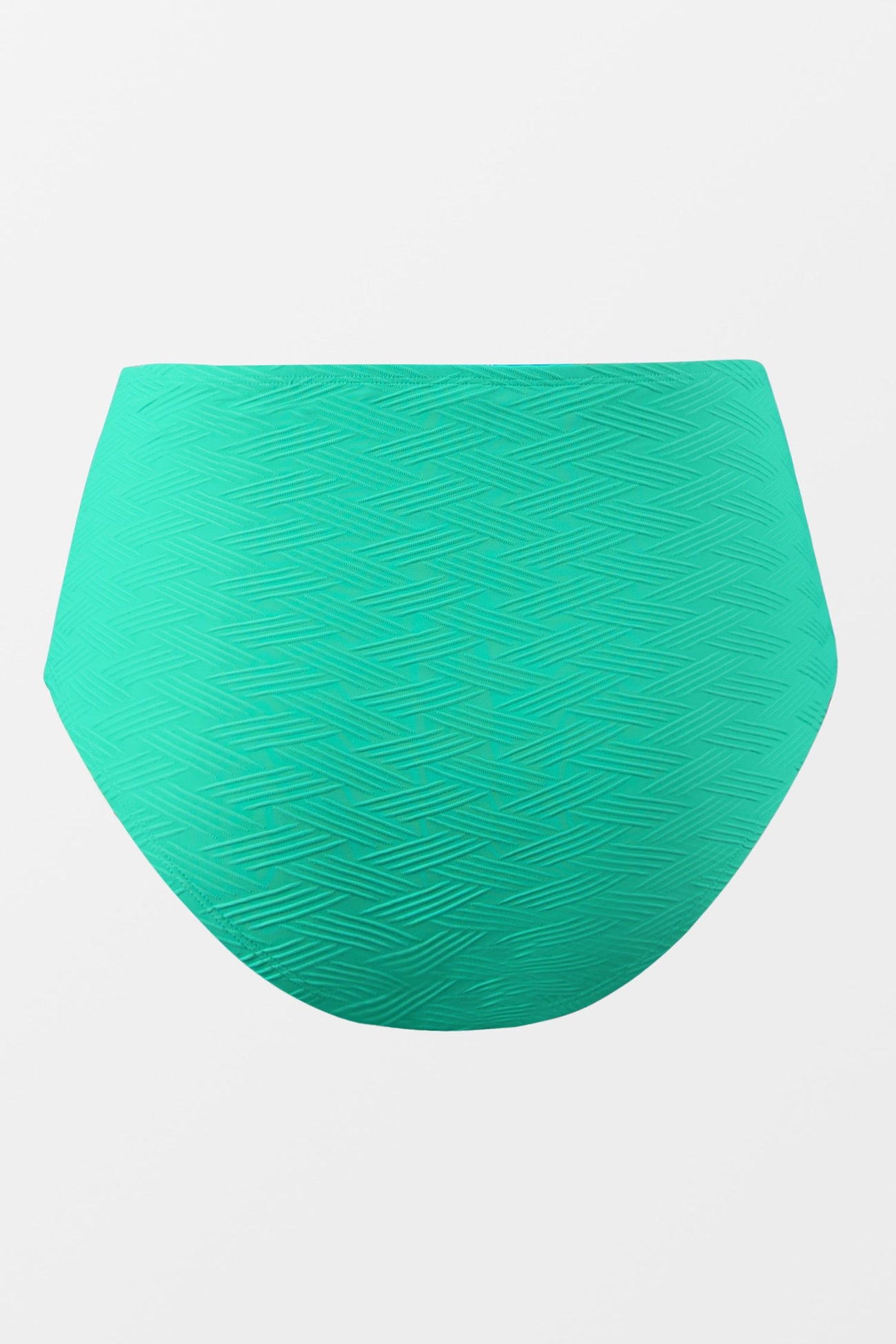 Cross Rib Retro High Waist Plus Size Bikini Bottoms