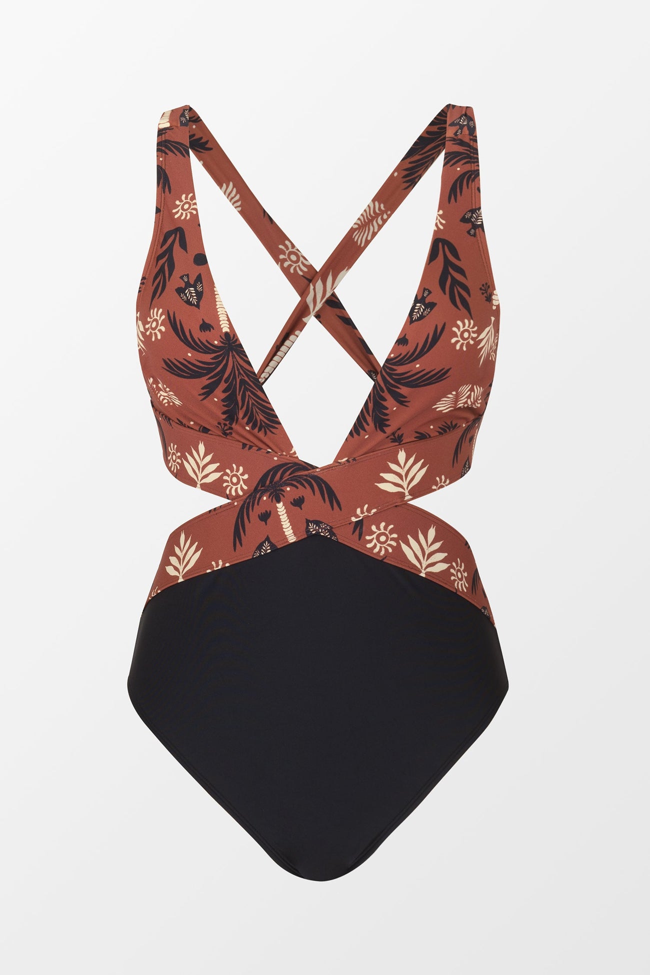 Keep Palm Plunge Cutout Cheeky One Piece Swimsuit