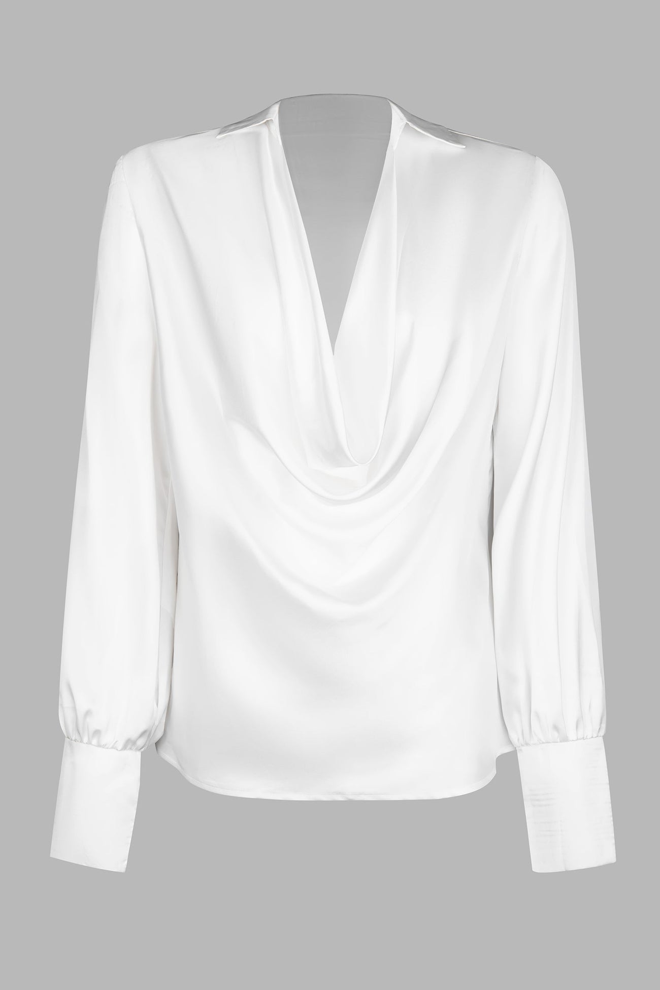 Let's Party Satin Drape Neck Blouse
