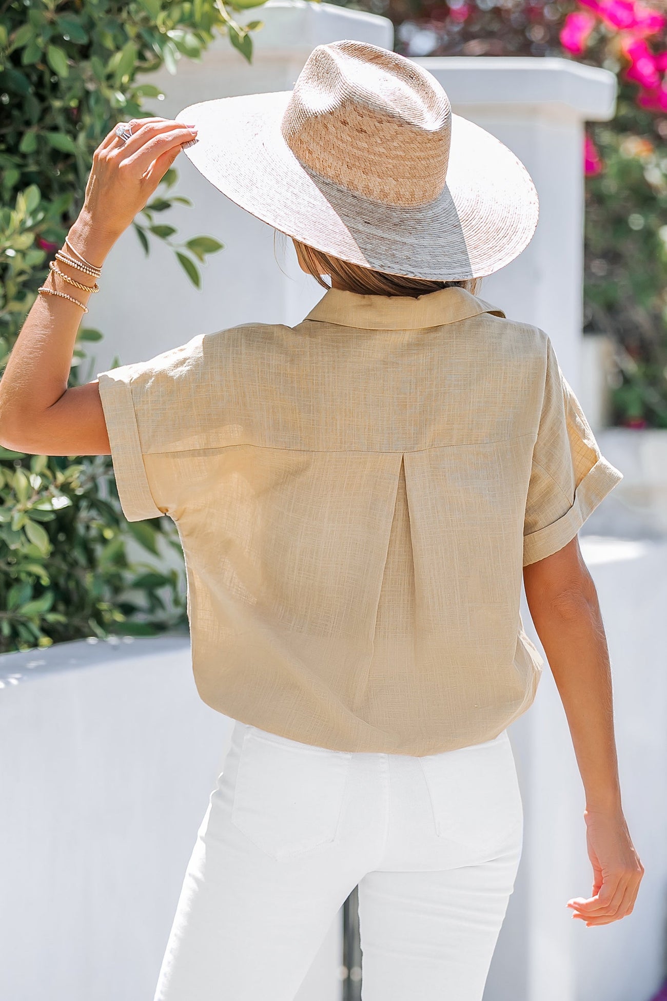 Drawstring Dolman Sleeve Shirt
