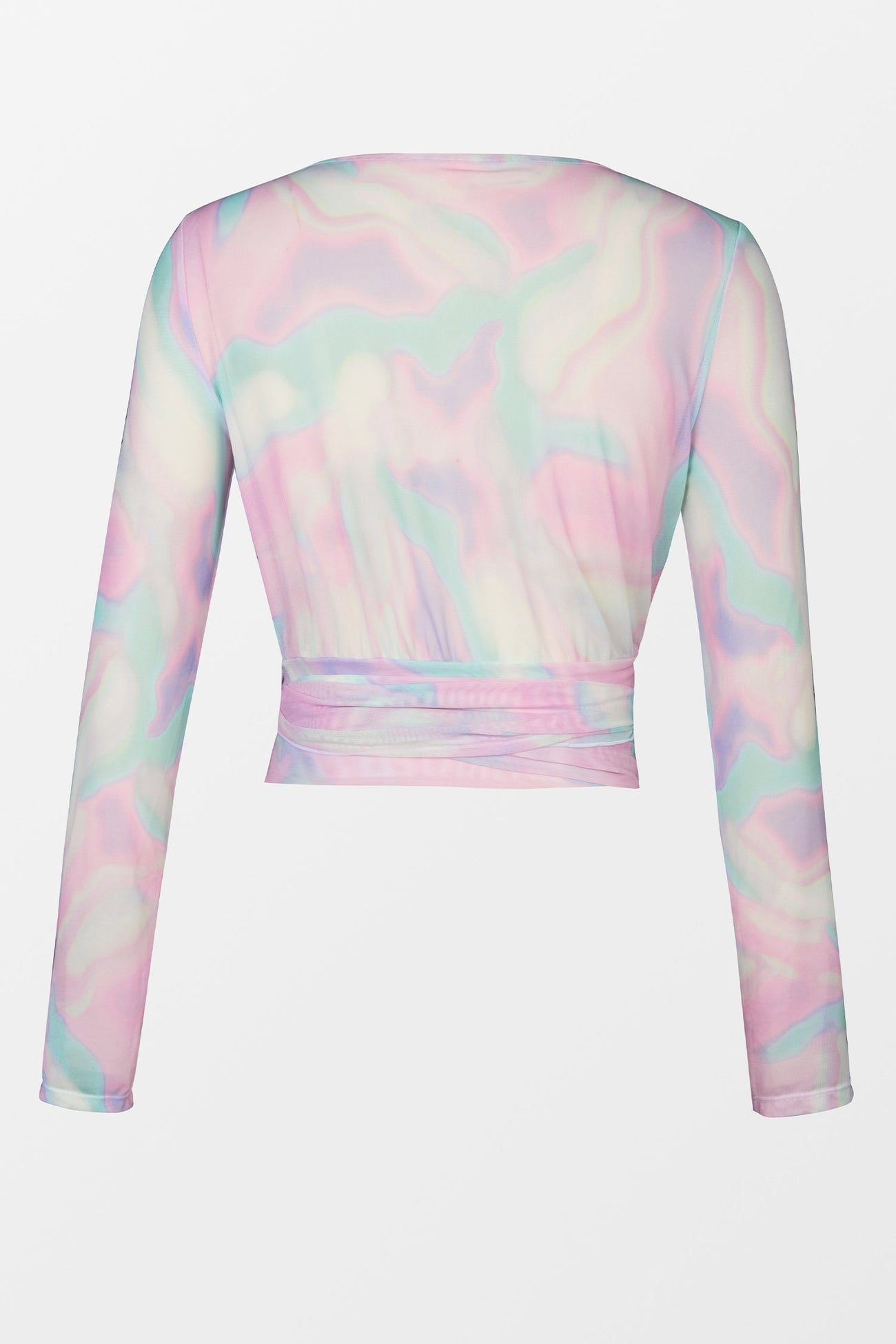 X STASSIE Abstract Abalone Mesh Cover-Up Top