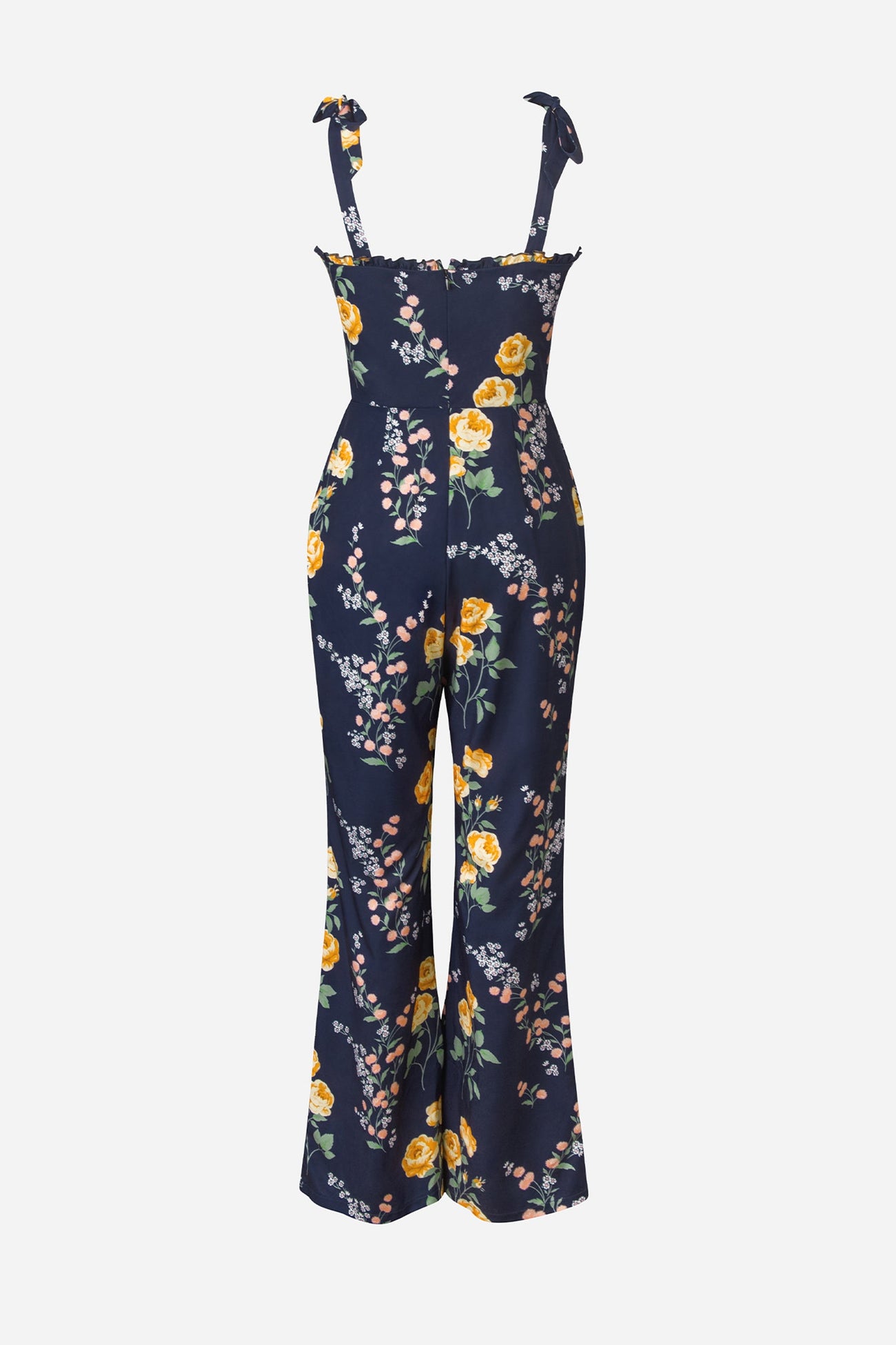 X Madison Bouquet Floral Print Tie Strap Jumpsuit