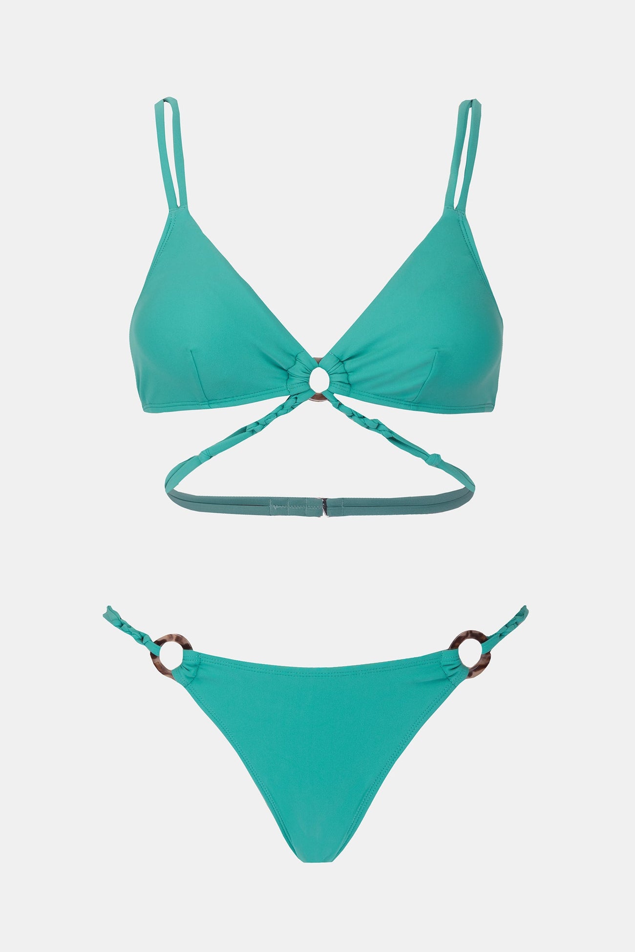 Colombia Coast Knotted O-Ring Triangle Top & Hipster Bikini Set