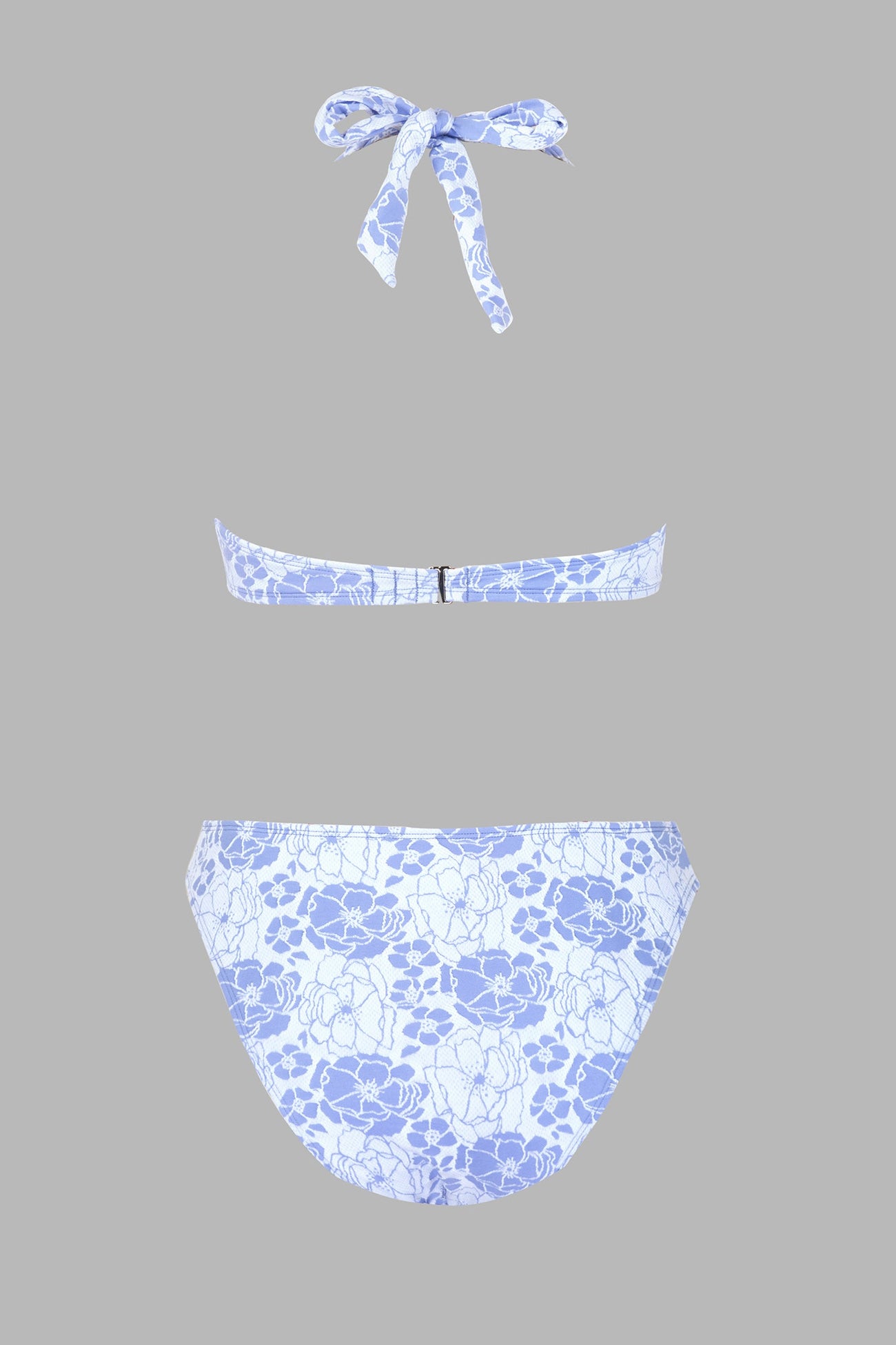 Dreamlike Jacquard Heart-Ring Halter & Cheeky Hipster Bikini Set