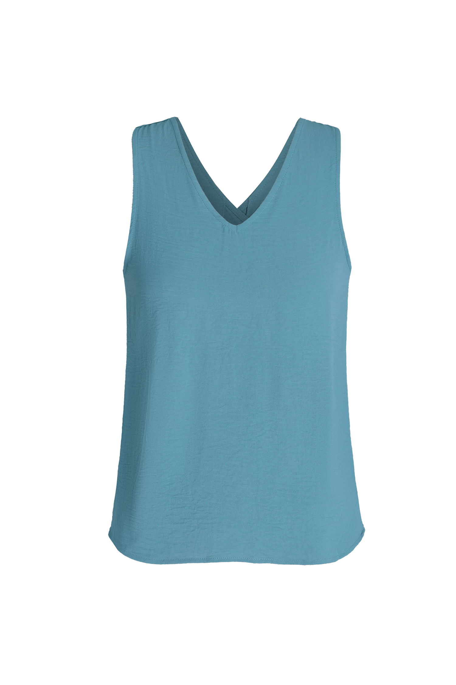 Aqua Crisscross Halter Top
