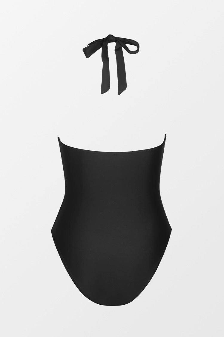 Wild Romance Deep V Neck Belted One Piece Swimsuit